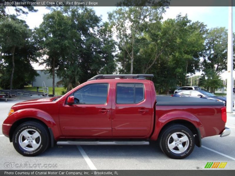 Red Brawn / Beige 2008 Nissan Frontier LE Crew Cab