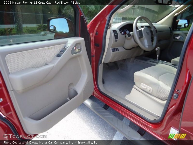 Red Brawn / Beige 2008 Nissan Frontier LE Crew Cab