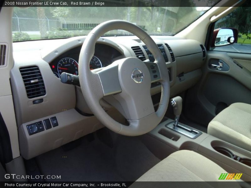 Red Brawn / Beige 2008 Nissan Frontier LE Crew Cab