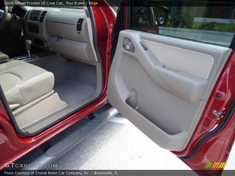 Red Brawn / Beige 2008 Nissan Frontier LE Crew Cab