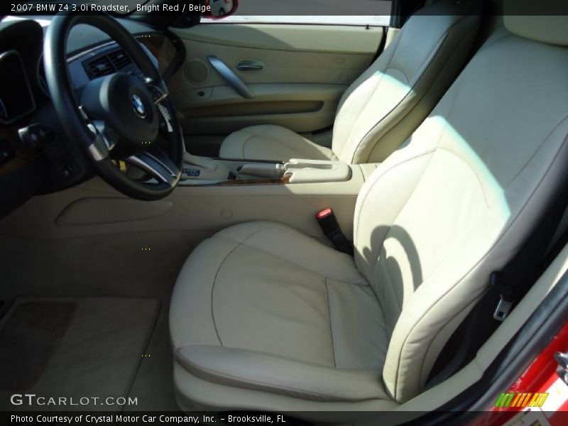 Bright Red / Beige 2007 BMW Z4 3.0i Roadster