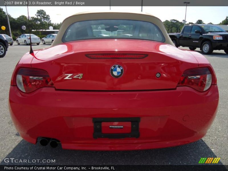 Bright Red / Beige 2007 BMW Z4 3.0i Roadster