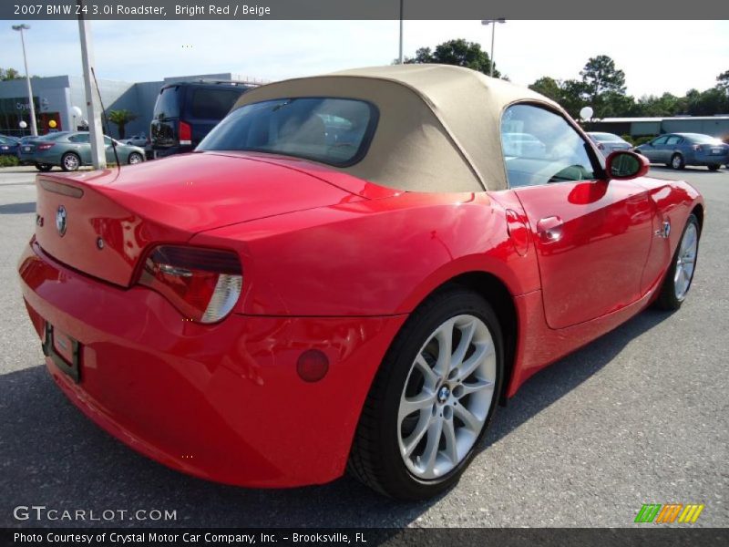 Bright Red / Beige 2007 BMW Z4 3.0i Roadster