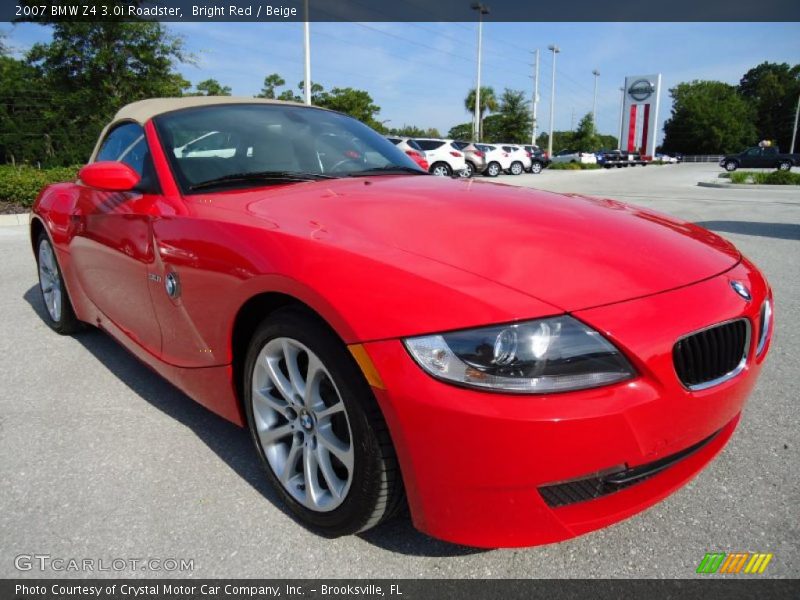 Bright Red / Beige 2007 BMW Z4 3.0i Roadster