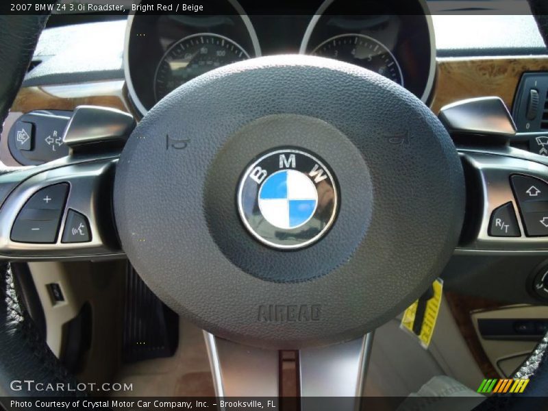 Bright Red / Beige 2007 BMW Z4 3.0i Roadster