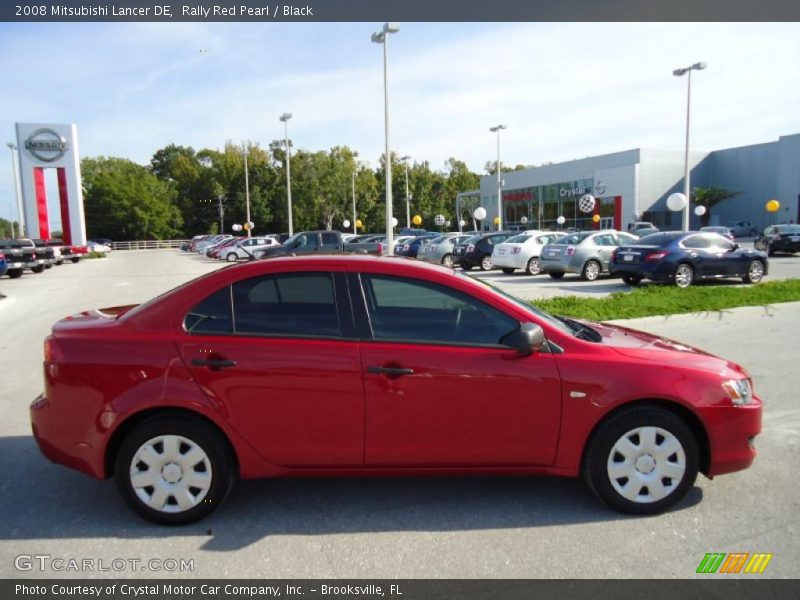 Rally Red Pearl / Black 2008 Mitsubishi Lancer DE