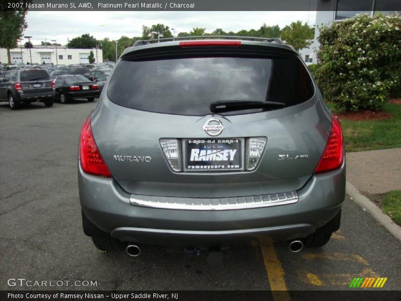 Platinum Pearl Matallic / Charcoal 2007 Nissan Murano SL AWD