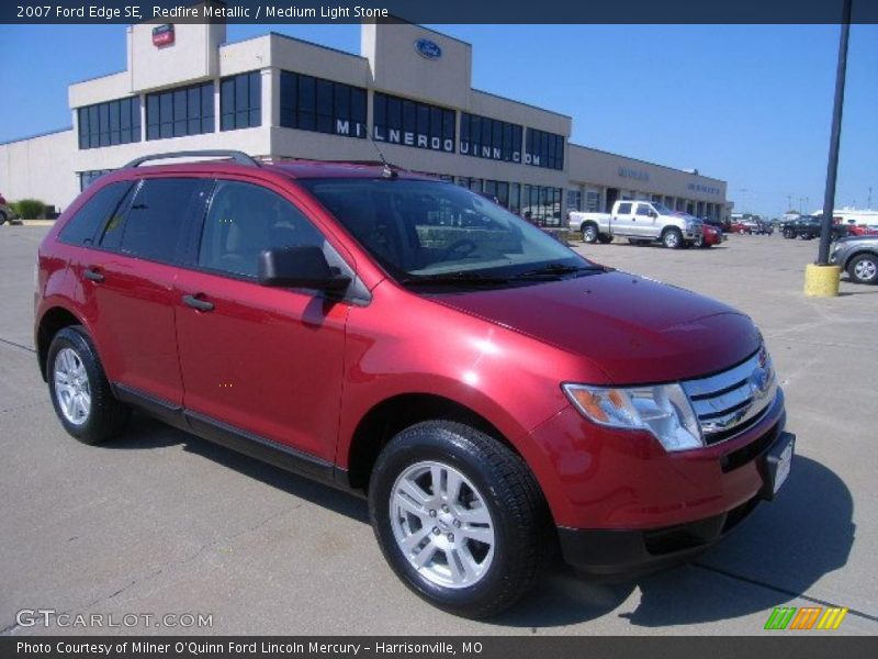 Redfire Metallic / Medium Light Stone 2007 Ford Edge SE