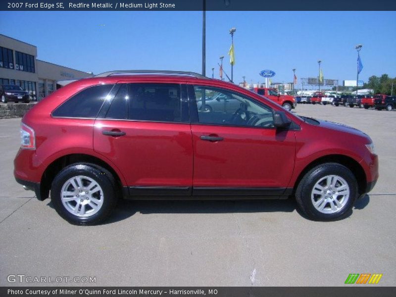 Redfire Metallic / Medium Light Stone 2007 Ford Edge SE