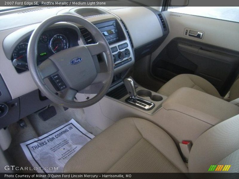 Redfire Metallic / Medium Light Stone 2007 Ford Edge SE