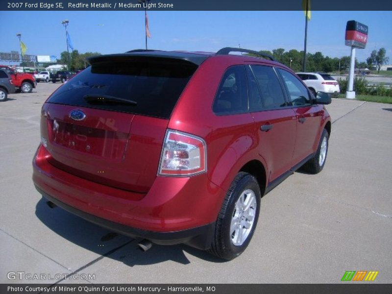 Redfire Metallic / Medium Light Stone 2007 Ford Edge SE
