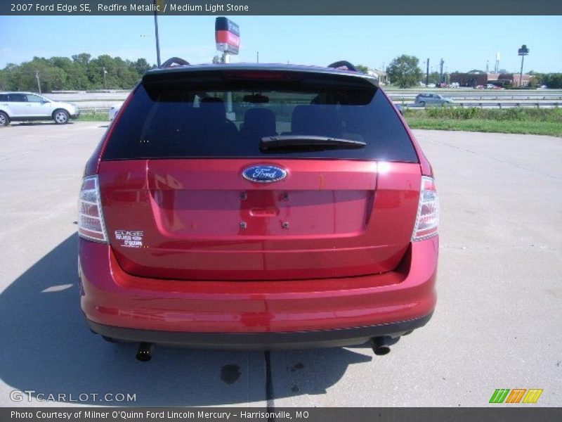 Redfire Metallic / Medium Light Stone 2007 Ford Edge SE