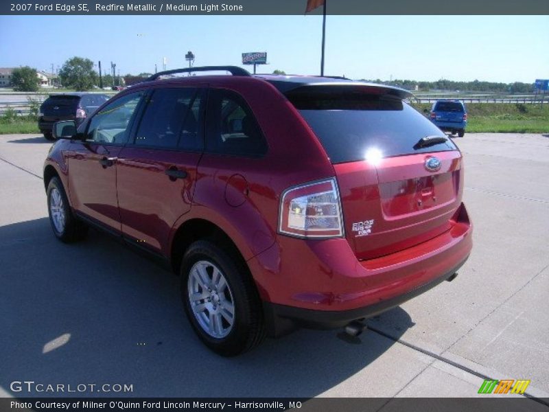 Redfire Metallic / Medium Light Stone 2007 Ford Edge SE