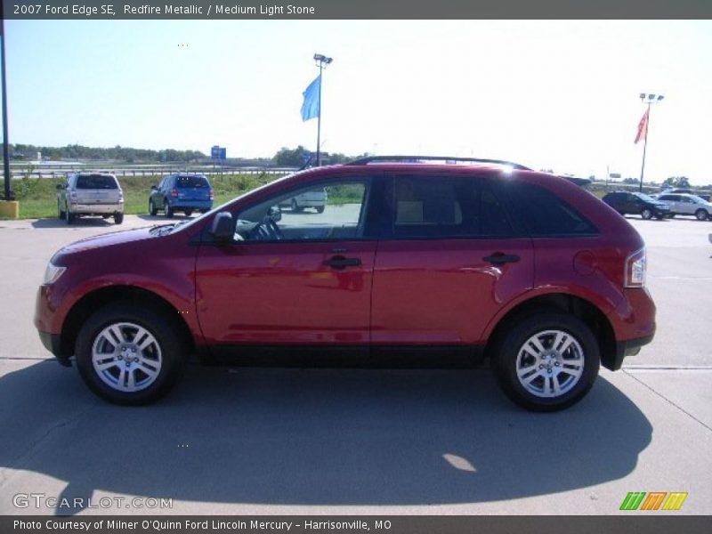 Redfire Metallic / Medium Light Stone 2007 Ford Edge SE