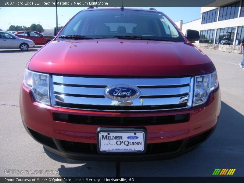 Redfire Metallic / Medium Light Stone 2007 Ford Edge SE