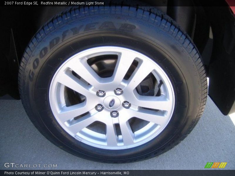 Redfire Metallic / Medium Light Stone 2007 Ford Edge SE