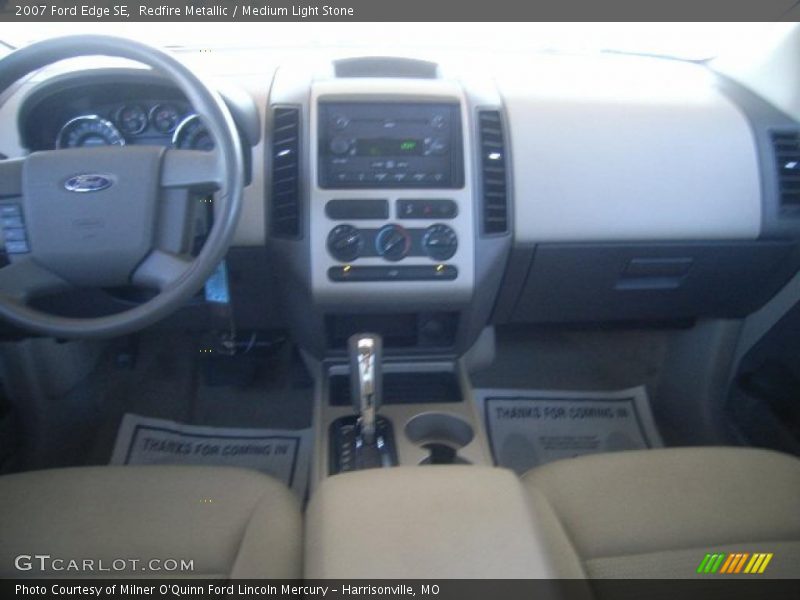 Redfire Metallic / Medium Light Stone 2007 Ford Edge SE