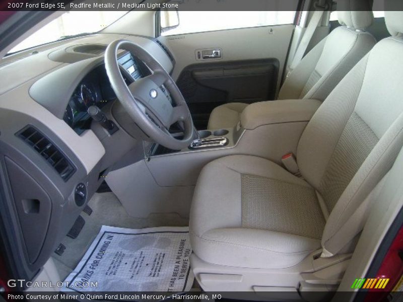 Redfire Metallic / Medium Light Stone 2007 Ford Edge SE