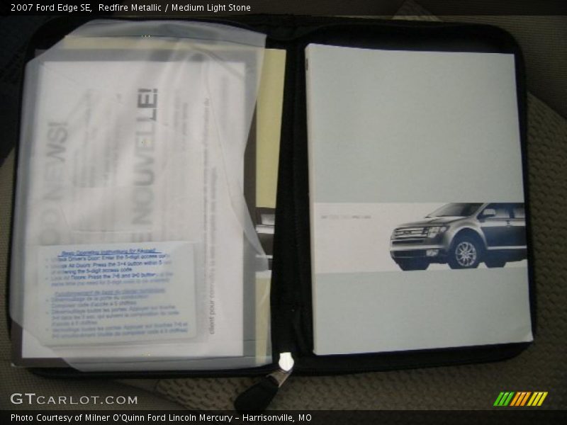 Redfire Metallic / Medium Light Stone 2007 Ford Edge SE