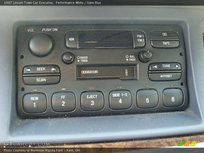 Performance White / Slate Blue 1997 Lincoln Town Car Executive
