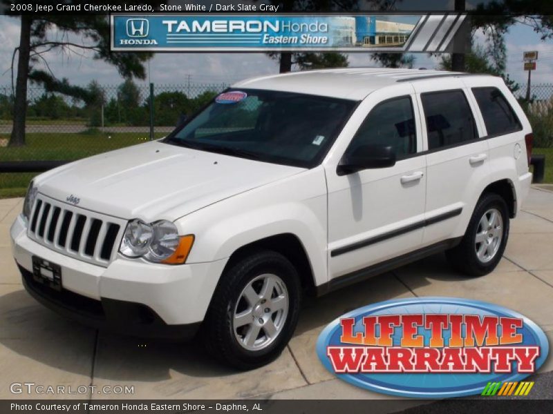 Stone White / Dark Slate Gray 2008 Jeep Grand Cherokee Laredo