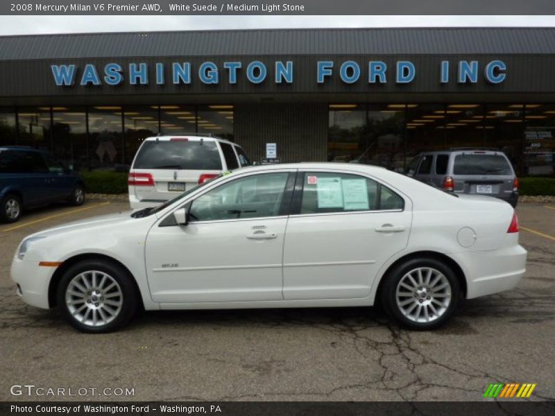 White Suede / Medium Light Stone 2008 Mercury Milan V6 Premier AWD