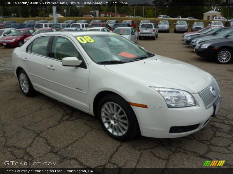 White Suede / Medium Light Stone 2008 Mercury Milan V6 Premier AWD