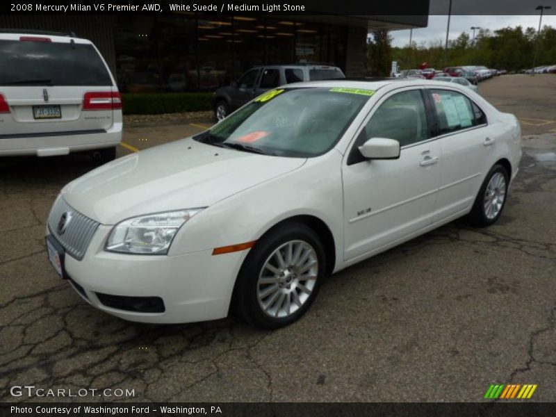 White Suede / Medium Light Stone 2008 Mercury Milan V6 Premier AWD