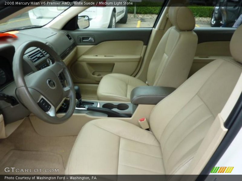 White Suede / Medium Light Stone 2008 Mercury Milan V6 Premier AWD
