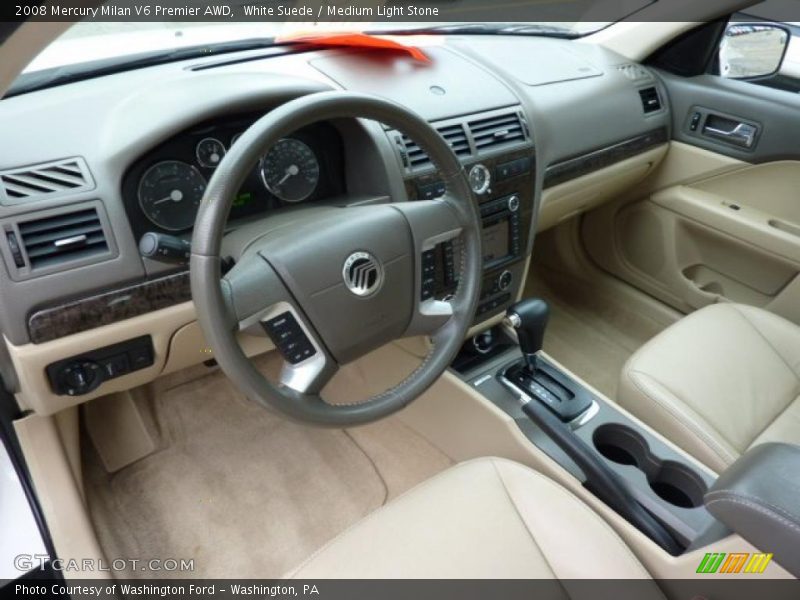 White Suede / Medium Light Stone 2008 Mercury Milan V6 Premier AWD