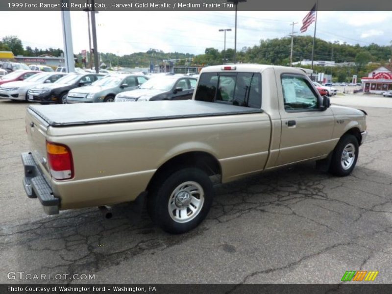 Harvest Gold Metallic / Medium Prairie Tan 1999 Ford Ranger XL Regular Cab