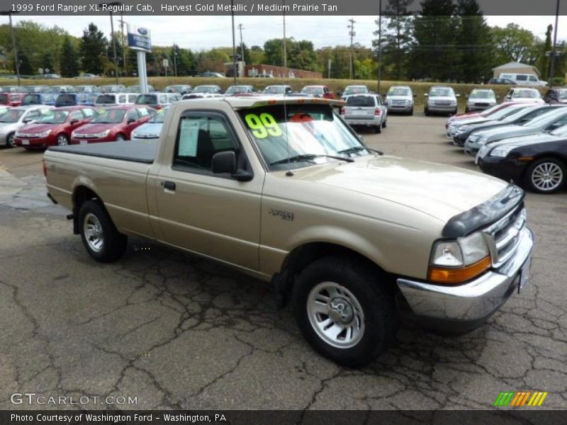 Harvest Gold Metallic / Medium Prairie Tan 1999 Ford Ranger XL Regular Cab