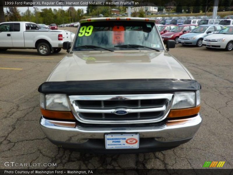 Harvest Gold Metallic / Medium Prairie Tan 1999 Ford Ranger XL Regular Cab