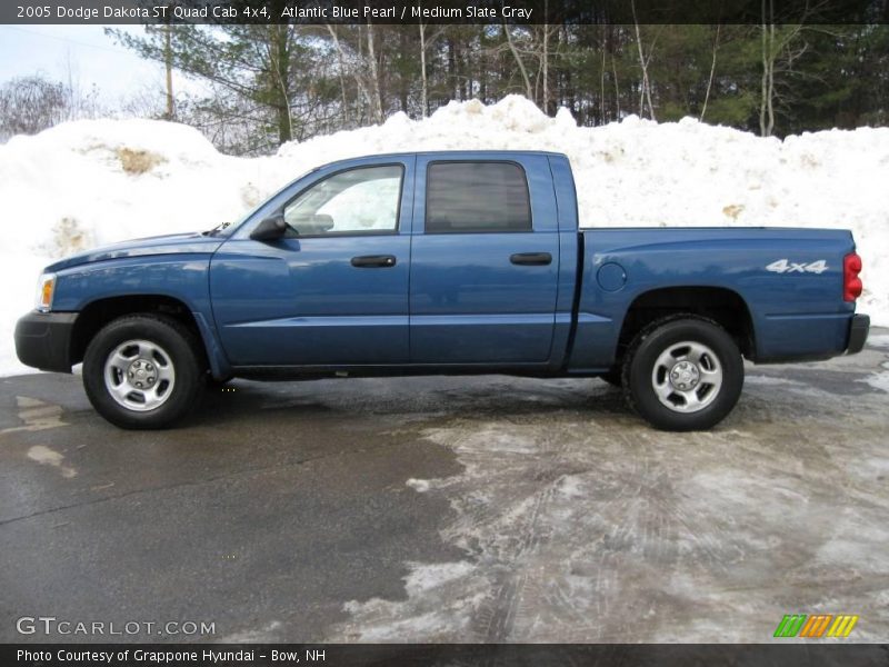 Atlantic Blue Pearl / Medium Slate Gray 2005 Dodge Dakota ST Quad Cab 4x4