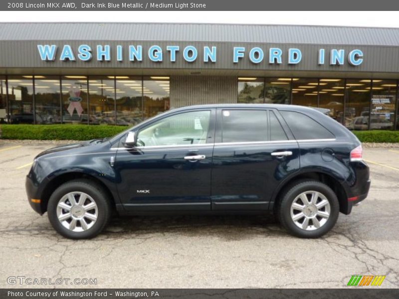 Dark Ink Blue Metallic / Medium Light Stone 2008 Lincoln MKX AWD