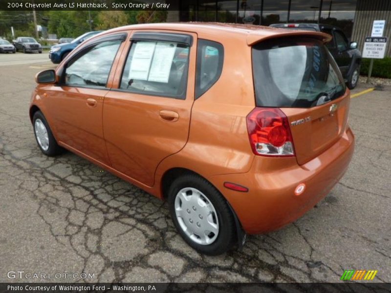 Spicy Orange / Gray 2004 Chevrolet Aveo LS Hatchback