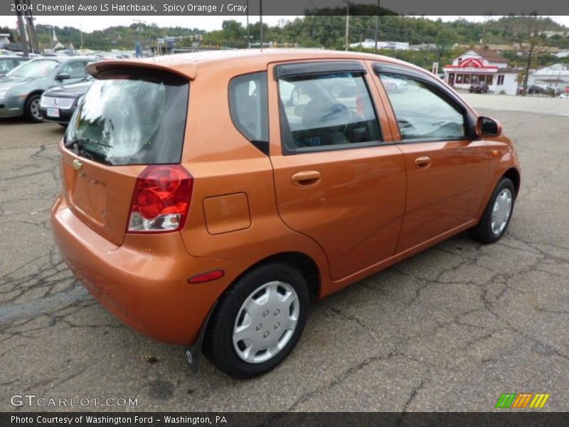 Spicy Orange / Gray 2004 Chevrolet Aveo LS Hatchback