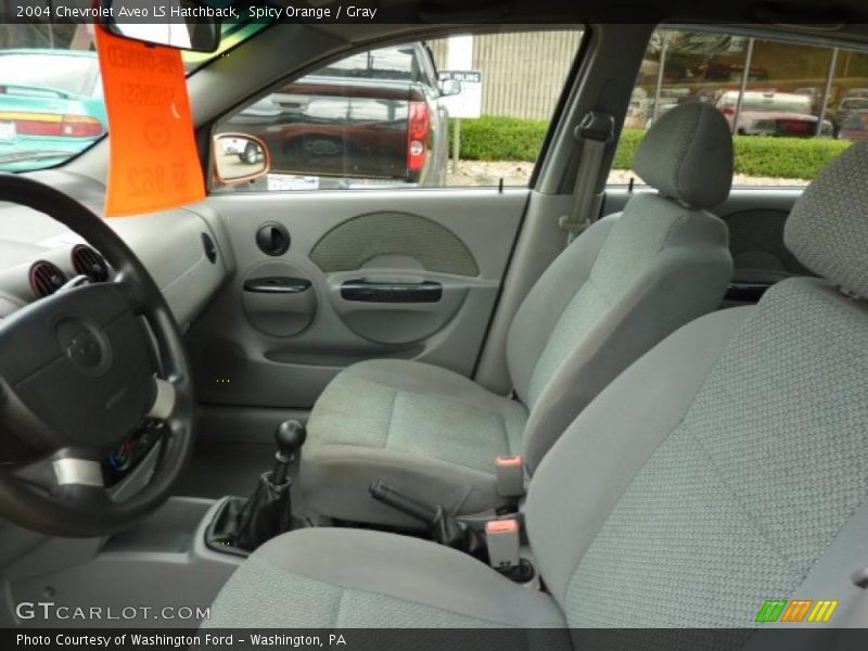 Spicy Orange / Gray 2004 Chevrolet Aveo LS Hatchback