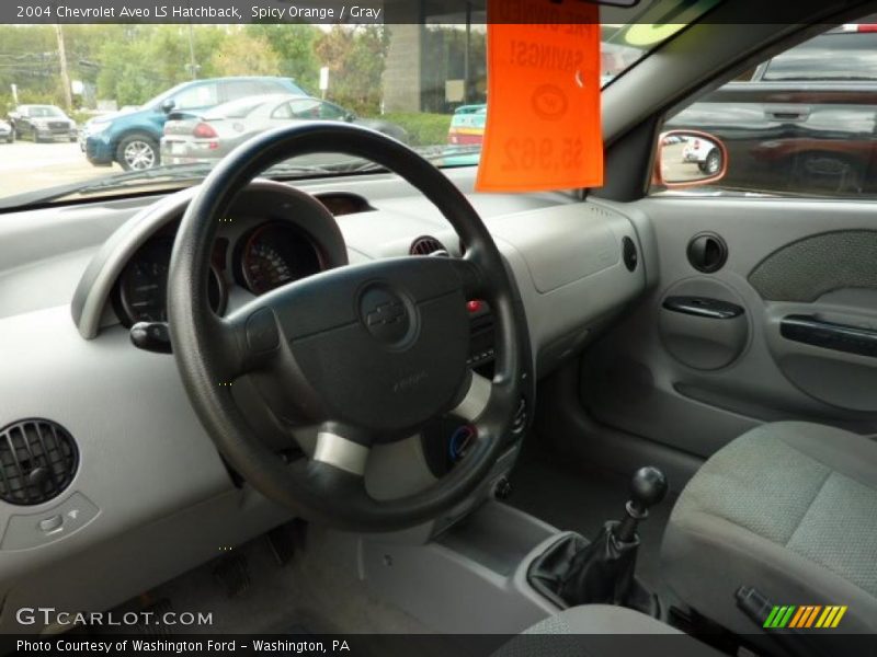 Spicy Orange / Gray 2004 Chevrolet Aveo LS Hatchback