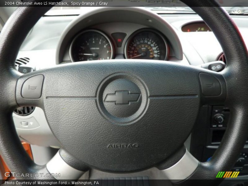 Spicy Orange / Gray 2004 Chevrolet Aveo LS Hatchback