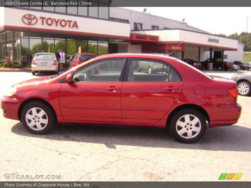 Barcelona Red / Stone 2008 Toyota Corolla LE