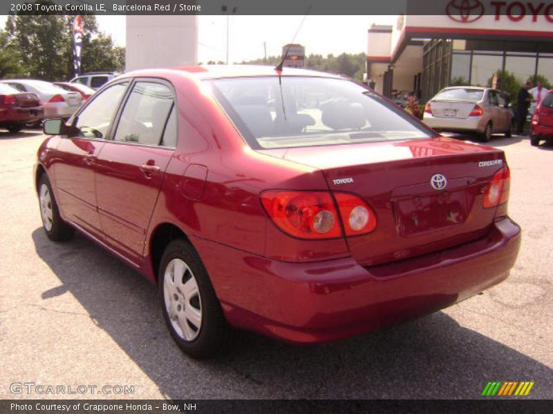 Barcelona Red / Stone 2008 Toyota Corolla LE