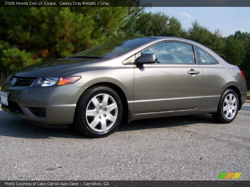 Galaxy Gray Metallic / Gray 2008 Honda Civic LX Coupe