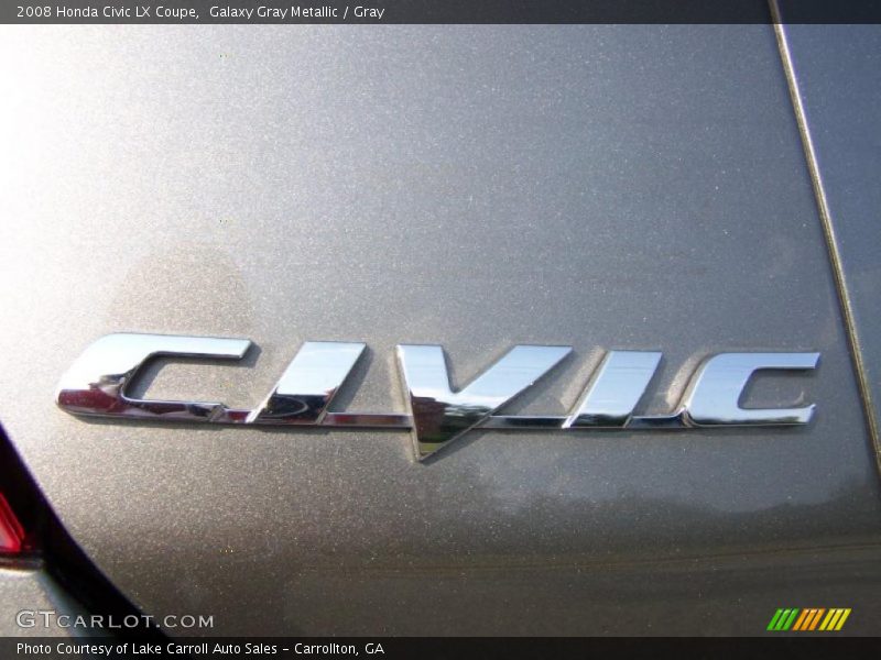 Galaxy Gray Metallic / Gray 2008 Honda Civic LX Coupe