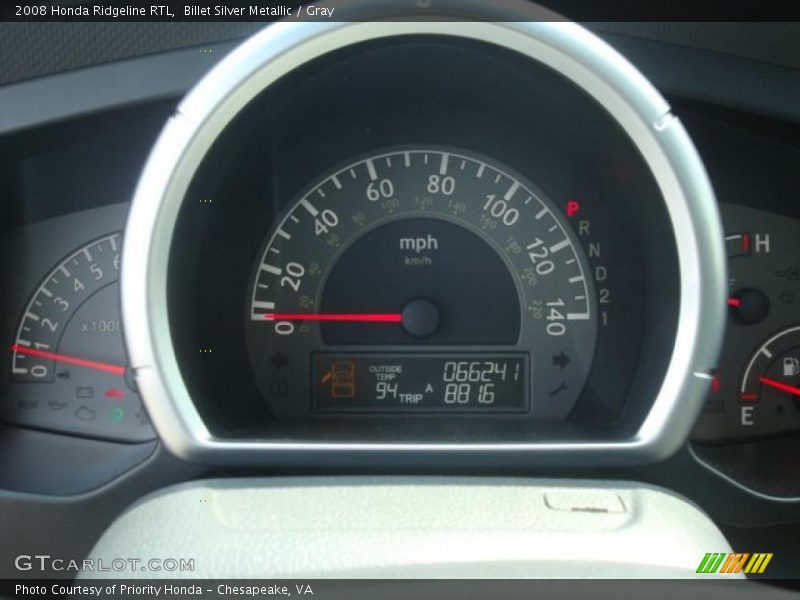 Billet Silver Metallic / Gray 2008 Honda Ridgeline RTL