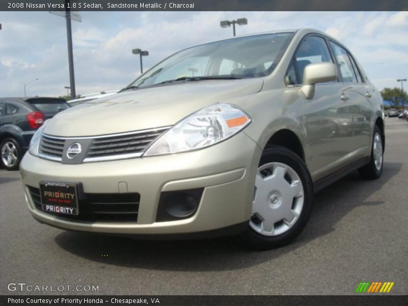 Sandstone Metallic / Charcoal 2008 Nissan Versa 1.8 S Sedan