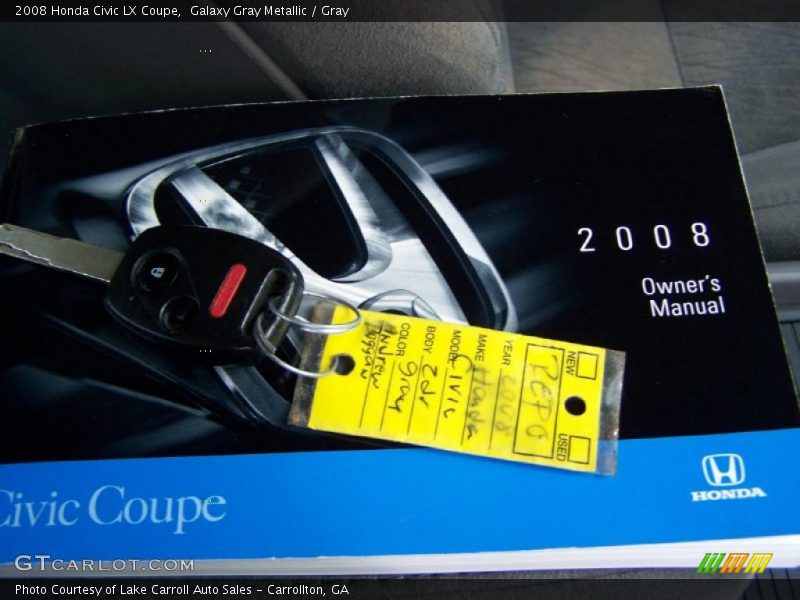 Galaxy Gray Metallic / Gray 2008 Honda Civic LX Coupe