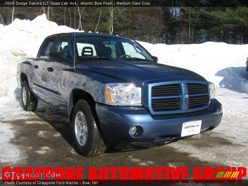 Atlantic Blue Pearl / Medium Slate Gray 2006 Dodge Dakota SLT Quad Cab 4x4