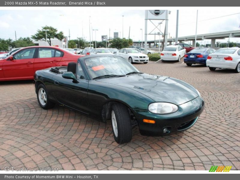 Emerald Mica / Black 2000 Mazda MX-5 Miata Roadster