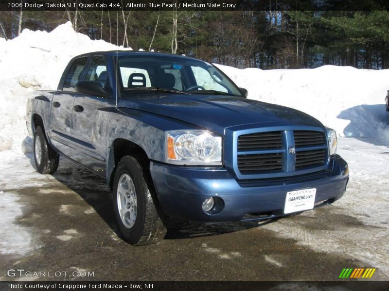 Atlantic Blue Pearl / Medium Slate Gray 2006 Dodge Dakota SLT Quad Cab 4x4